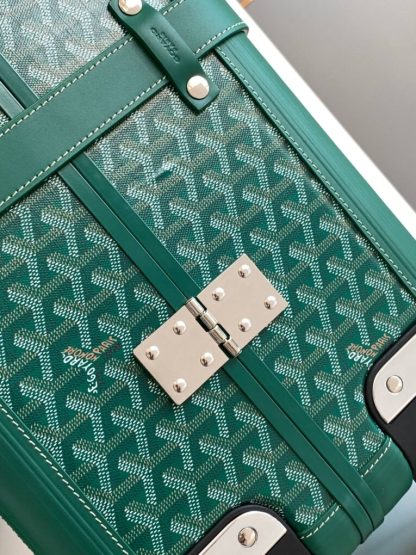  Goyard Luggage Bourget PM Trolley Case Green #3446 - Image 9