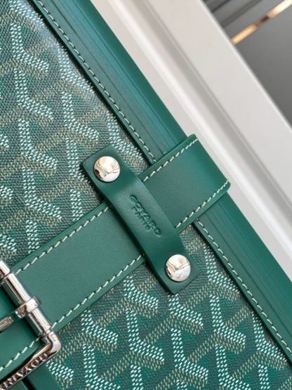  Goyard Luggage Bourget PM Trolley Case Green #3446 - Image 10