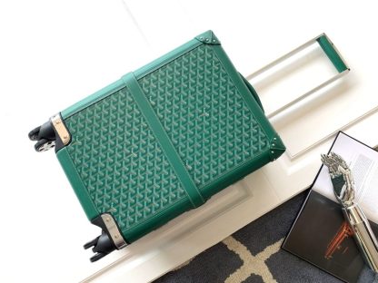  Goyard Luggage Bourget PM Trolley Case Green #3446 - Image 2