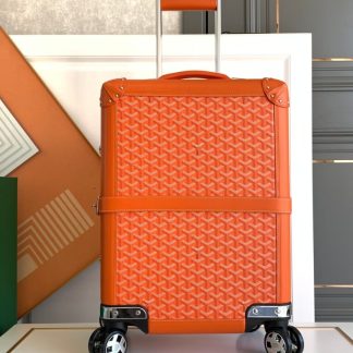 Replica Goyard Luggage Bourget PM Trolley Case Orange #3453