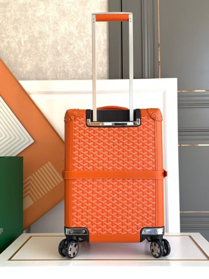  Goyard Luggage Bourget PM Trolley Case Orange #3453 - Image 9