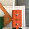  Goyard Luggage Bourget PM Trolley Case Orange #3453 - Image 3