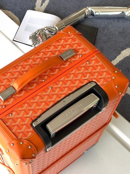  Goyard Luggage Bourget PM Trolley Case Orange #3453 - Image 10