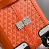  Goyard Luggage Bourget PM Trolley Case Orange #3453 - Image 4