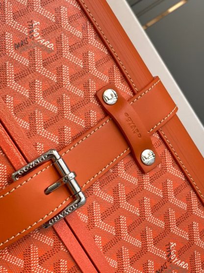  Goyard Luggage Bourget PM Trolley Case Orange #3453 - Image 5