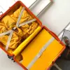  Goyard Luggage Bourget PM Trolley Case Orange #3453 - Image 6