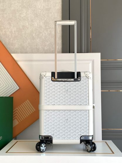  Goyard Luggage Bourget PM Trolley Case White #3452 - Image 6