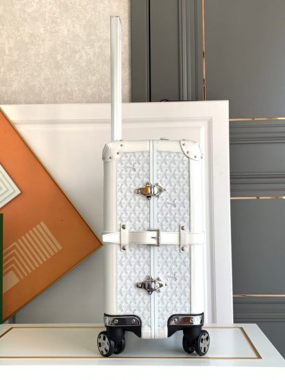  Goyard Luggage Bourget PM Trolley Case White #3452 - Image 7