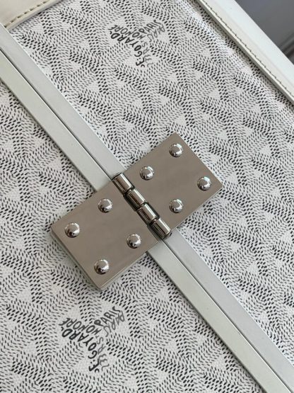  Goyard Luggage Bourget PM Trolley Case White #3452 - Image 10