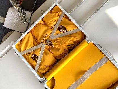  Goyard Luggage Bourget PM Trolley Case White #3452 - Image 11