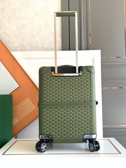  Goyard Luggage Bourget PM Trolley Case Avocado green #3450 - Image 3