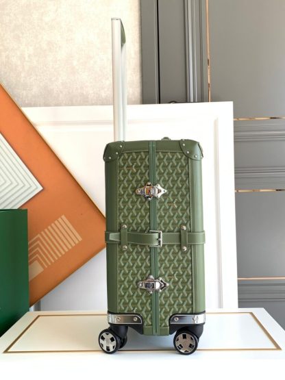  Goyard Luggage Bourget PM Trolley Case Avocado green #3450 - Image 4