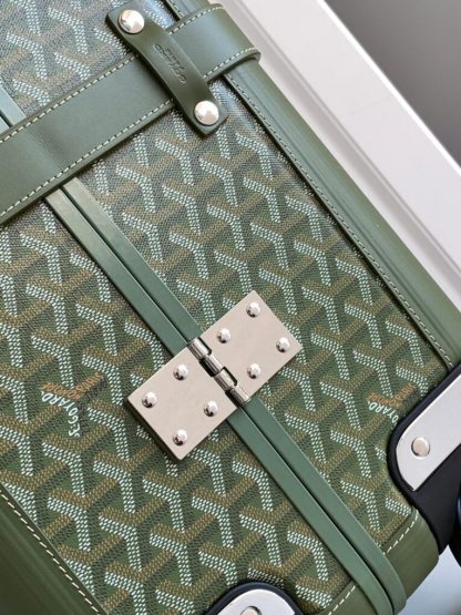  Goyard Luggage Bourget PM Trolley Case Avocado green #3450 - Image 5