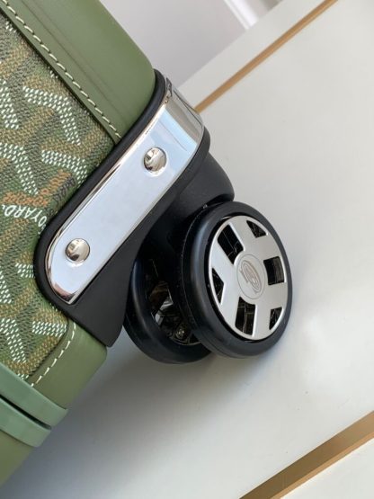  Goyard Luggage Bourget PM Trolley Case Avocado green #3450 - Image 6