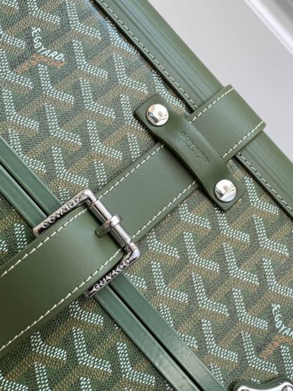  Goyard Luggage Bourget PM Trolley Case Avocado green #3450 - Image 8