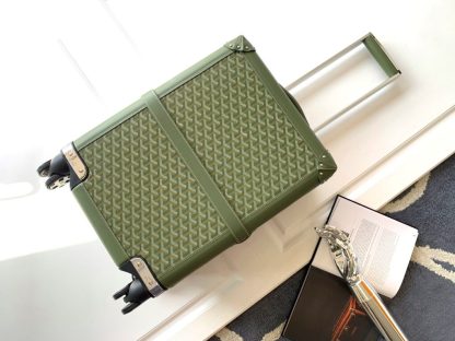  Goyard Luggage Bourget PM Trolley Case Avocado green #3450 - Image 2