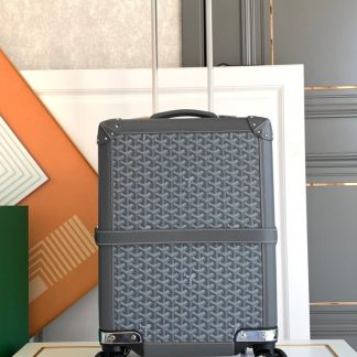 Replica Goyard Luggage Bourget PM Trolley Case Grey #3449