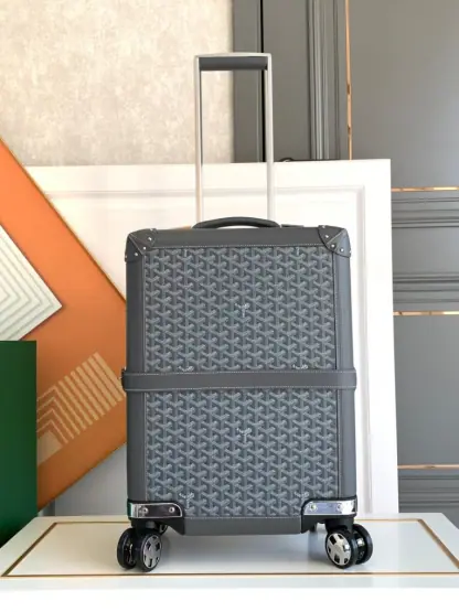 Replica Goyard Luggage Bourget PM Trolley Case Grey #3449