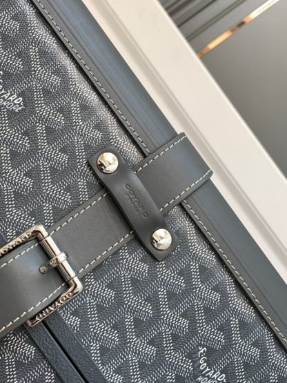  Goyard Luggage Bourget PM Trolley Case Grey #3449 - Image 3