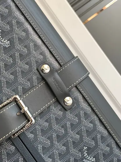  Goyard Luggage Bourget PM Trolley Case Grey #3449 - Image 3