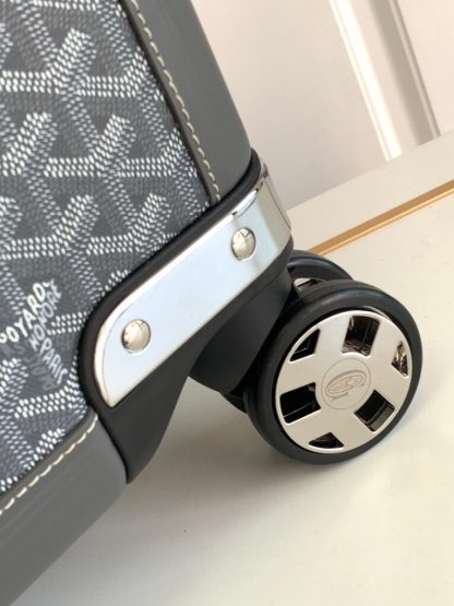  Goyard Luggage Bourget PM Trolley Case Grey #3449 - Image 4