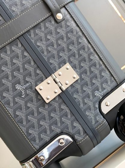  Goyard Luggage Bourget PM Trolley Case Grey #3449 - Image 6