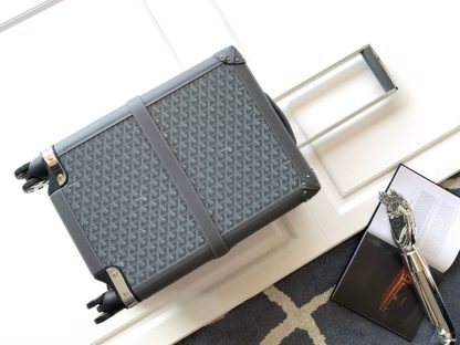  Goyard Luggage Bourget PM Trolley Case Grey #3449 - Image 2