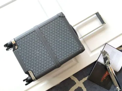  Goyard Luggage Bourget PM Trolley Case Grey #3449 - Image 2