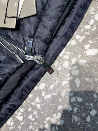  Dior Oblique Down Jacket Navy Blue Technical Jacquard #3398 - Image 7