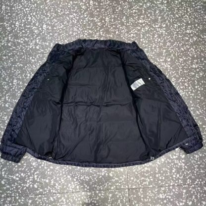  Dior Oblique Down Jacket Navy Blue Technical Jacquard #3398 - Image 8