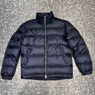 Replica Dior Oblique Down Jacket Navy Blue Technical Jacquard #3398