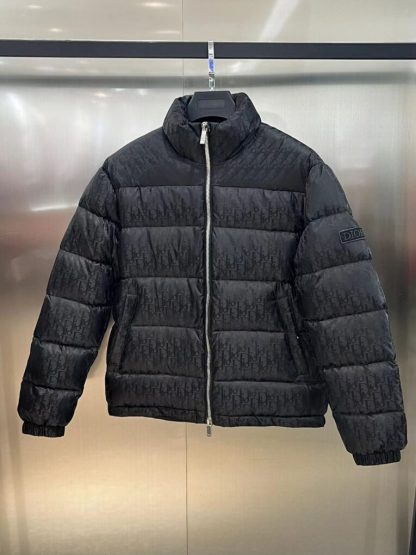  Dior Oblique Down Jacket Black Technical Jacquard #3397 - Image 3