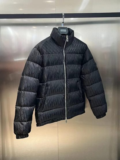  Dior Oblique Down Jacket Black Technical Jacquard #3397 - Image 4