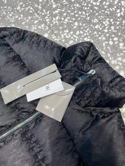  Dior Oblique Down Jacket Black Technical Jacquard #3397 - Image 5