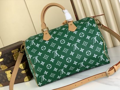  Louis Vuitton Speedy P9 Bandoulière 40 M24417 Green #3582 - Image 4
