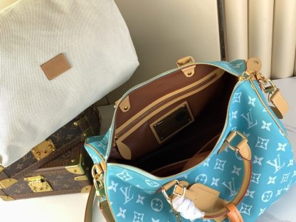  Louis Vuitton Speedy P9 Bandoulière 40 M11564 Turquoise #3579 - Image 8