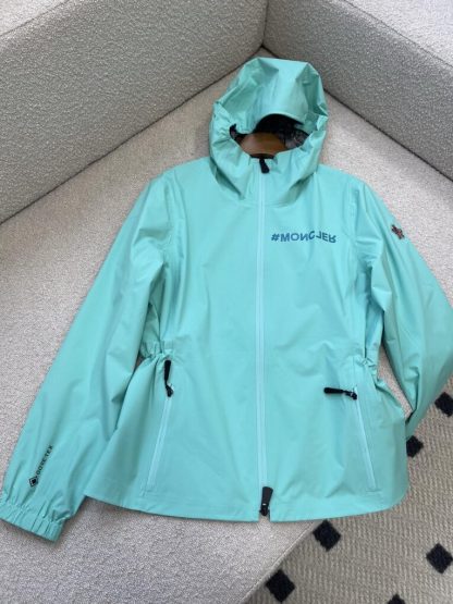  Moncler VALLES HOODED SHELL JACKET For Women AQUA GREEN #3420 - Image 19