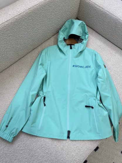  Moncler VALLES HOODED SHELL JACKET For Women AQUA GREEN #3420 - Image 17