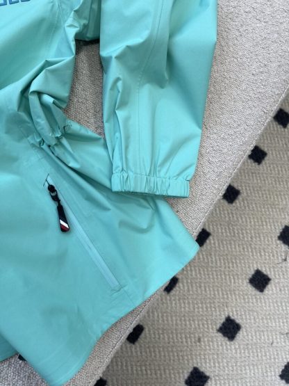  Moncler VALLES HOODED SHELL JACKET For Women AQUA GREEN #3420 - Image 15