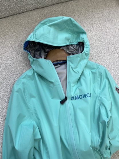  Moncler VALLES HOODED SHELL JACKET For Women AQUA GREEN #3420 - Image 8