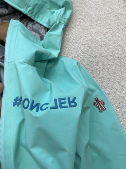  Moncler VALLES HOODED SHELL JACKET For Women AQUA GREEN #3420 - Image 9