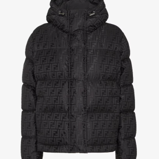 Replica FENDI Black FF nylon down jacket 2024 winter #3396