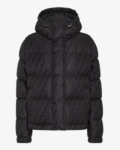 Replica FENDI Black FF nylon down jacket 2024 winter #3396