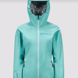 Replica Moncler VALLES HOODED SHELL JACKET For Women AQUA GREEN #3420