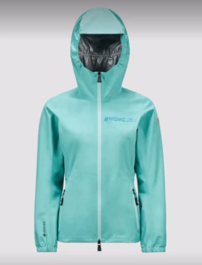 Replica Moncler VALLES HOODED SHELL JACKET For Women AQUA GREEN #3420