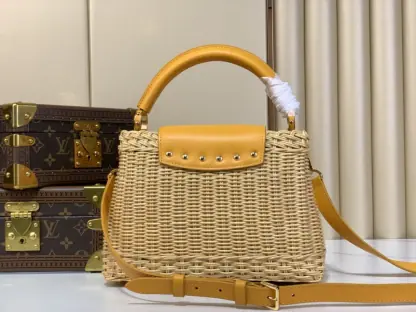  Louis Vuitton Capucines BB M24976 Yellow Gold #3577 - Image 3