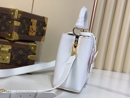  Louis Vuitton Capucines BB M21303 White #3567 - Image 8