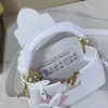  Louis Vuitton Capucines Mini M21416 White #3565 - Image 6