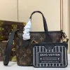 Replica Louis Vuitton Neverfull Bandoulière Inside Out BB M12099 Black #3576