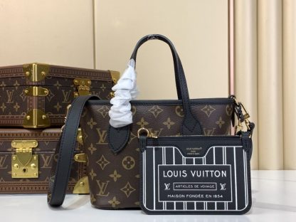 Replica Louis Vuitton Neverfull Bandoulière Inside Out BB M12099 Black #3576